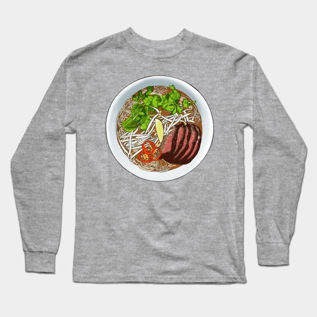 Vietnamese Beef Pho Noodles Long Sleeve T-Shirt by smithandco